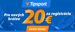 Zaregistrujte sa a získajte bonus v Tipsporte!