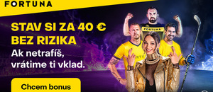 Stavte si za 40 € bez rizika vďaka registrácii vo Fortune.