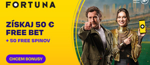 Fortuna prináša free bety za 50 €.