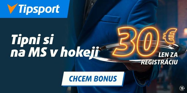 Sledujte a tipujte MS v hokeji 2025 s navýšeným bonusom za registráciu v Tipsporte!