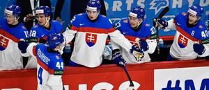 Mislav Rosandič oslavuje víťazný gól Slovenska proti Francúzsku.