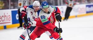 Čech David Pastrňák proti USA na MS v hokeji 2024. Čech David Pastrňák proti USA na MS v hokeji 2024.