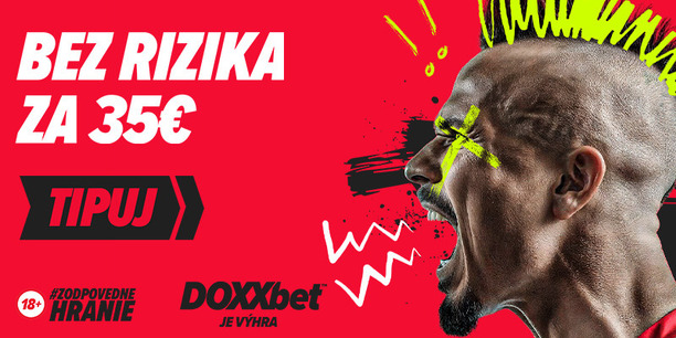 Získajte stávku bez rizika za 35 € v DOXXbete vďaka registrácii.