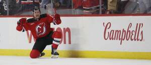 Šimon Nemec oslavuje gól.