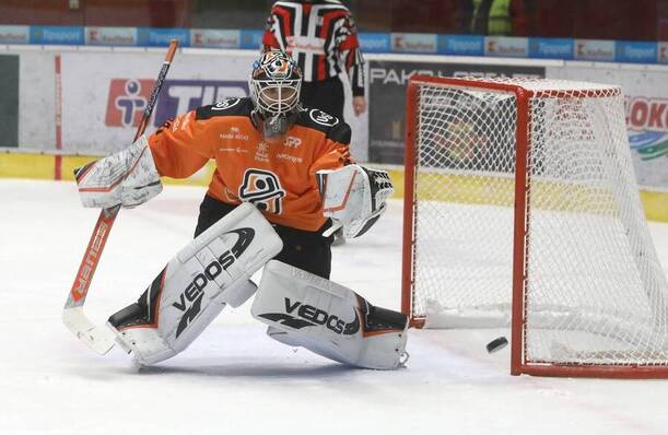 Brankár Patrik Jurčák v drese HC Košice.