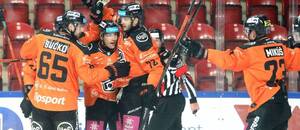 Radosť hráčov HC Košice po strelení gólu v Tipsport lige.