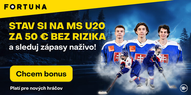 Stavte si za&nbsp;50 € bez&nbsp;rizika vo&nbsp;Fortune na&nbsp;MS U20 v&nbsp;hokeji.