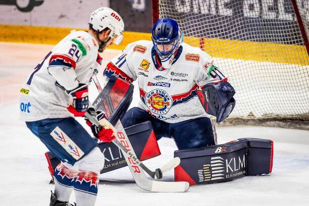 Brankár HKM Zvolen Pavel Kantor v&nbsp;zápase Tipsport ligy 2025/2026.