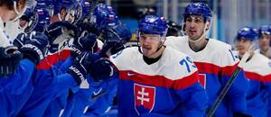 Slovenský útočník Libor Hudáček na ZOH 2022.