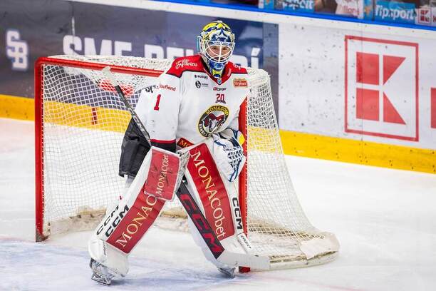 Mareks Mitens, brankár HC MONACObet Banská Bystrica v&nbsp;Tipsport lige 2025/2026.