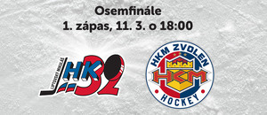 HK 32 Liptovský Mikuláš – HKM Zvolen, 1. zápas osemfinále Tipsport ligy.