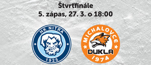 HK Nitra – HK Dukla Michalovce, 5. zápas štvrťfinále Tipsport ligy 2025/2026.