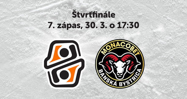 HC Košice – HC MONACObet Banská Bystrica dnes v&nbsp;7. zápase štvrťfinále play-off Tipsport ligy.