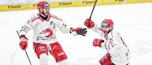 Slováci vo farbách Třinca: vľavo Martin Marinčin, vpravo Miloš Roman.