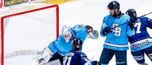 Brankár HC Slovan Bratislava Henri Kiviaho vo finále Tipsport ligy 2025/2026.