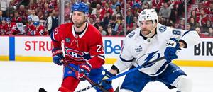 Vľavo Juraj Slafkovský (Montreal), vpravo Erik Černák (Tampa Bay).
