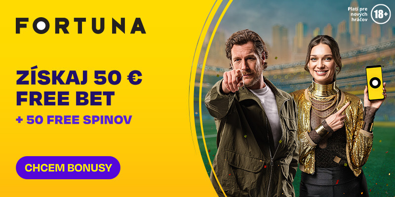 Fortuna bonus 50 € za&nbsp;registráciu