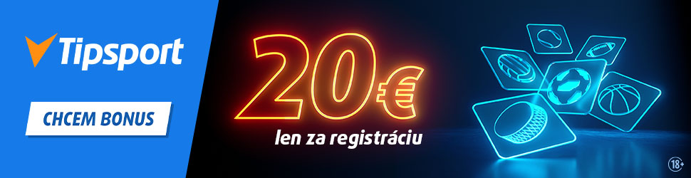 Tipsport 20 € na&nbsp;tipovanie zadarmo