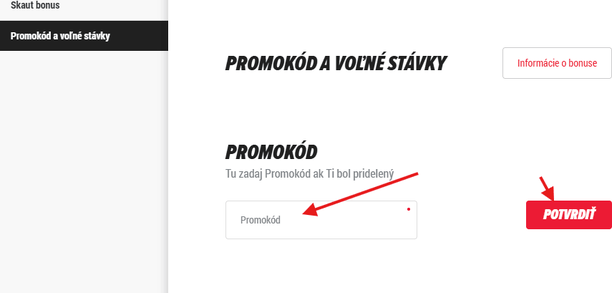 Kam zadať promo kód