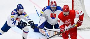 Na fotografii dvaja slovenskí reprezentanti: zľava František Gajdoš a Samuel Hlavaj.