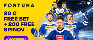 Stav si na MS v hokeji za 20 € zadarmo vďaka registrácii vo Fortune.