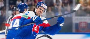 Kristián Pospíšil (Slovensko) na MS v hokeji 2026.