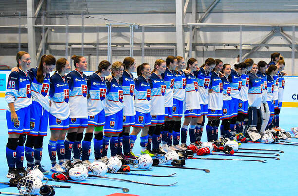 Slovenské hokejbalistky na MS 2026.
