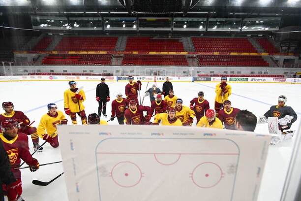 Tréning hráčov HK Dukla Trenčín v&nbsp;sezóne 2026/27.