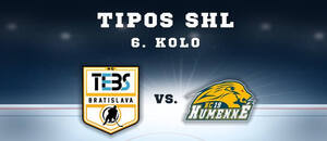 HC crypto4me TEBS Bratislava – HC 19 Humenné, 6. kolo TIPOS SHL, 2. 10. 2026