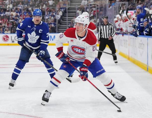 Juraj Slafkovský v&nbsp;úvodnom zápase NHL 2026/27.