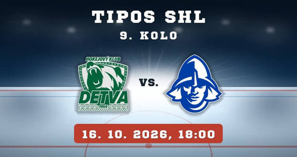 HK Detva – Rytieri Martin, 9.&nbsp;kolo TIPOS SHL, 16. 10. 2026