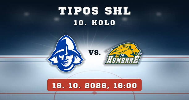 Rytieri Martin vs. Humenné v&nbsp;10. kole TIPOS SHL.