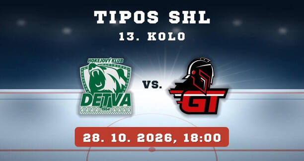 HK Detva – HK Gladiators Trnava, 13. kolo TIPOS SHL, 28. 10. 2026